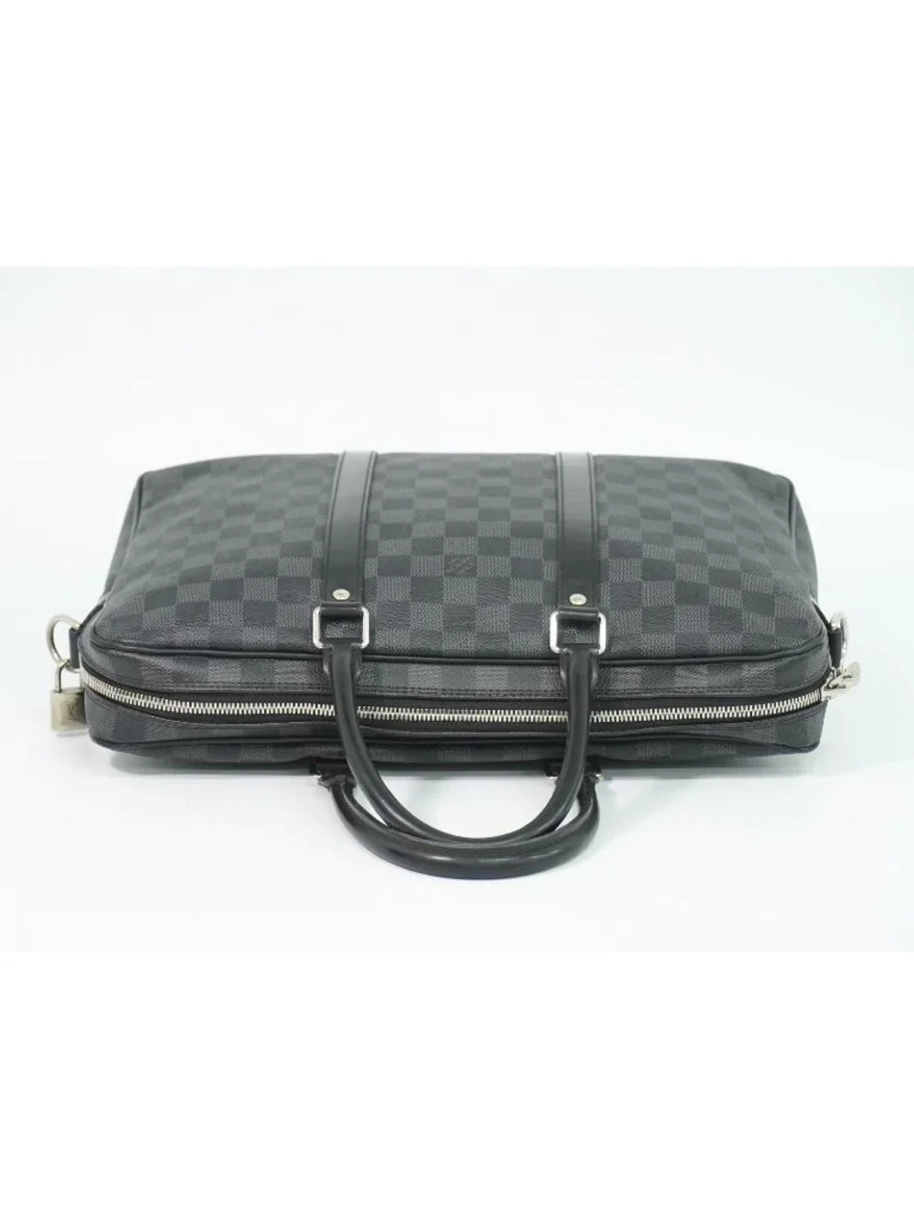 Louis Vuitton LV Porte Document Voyage PM Damier Graphite Business Bag Black